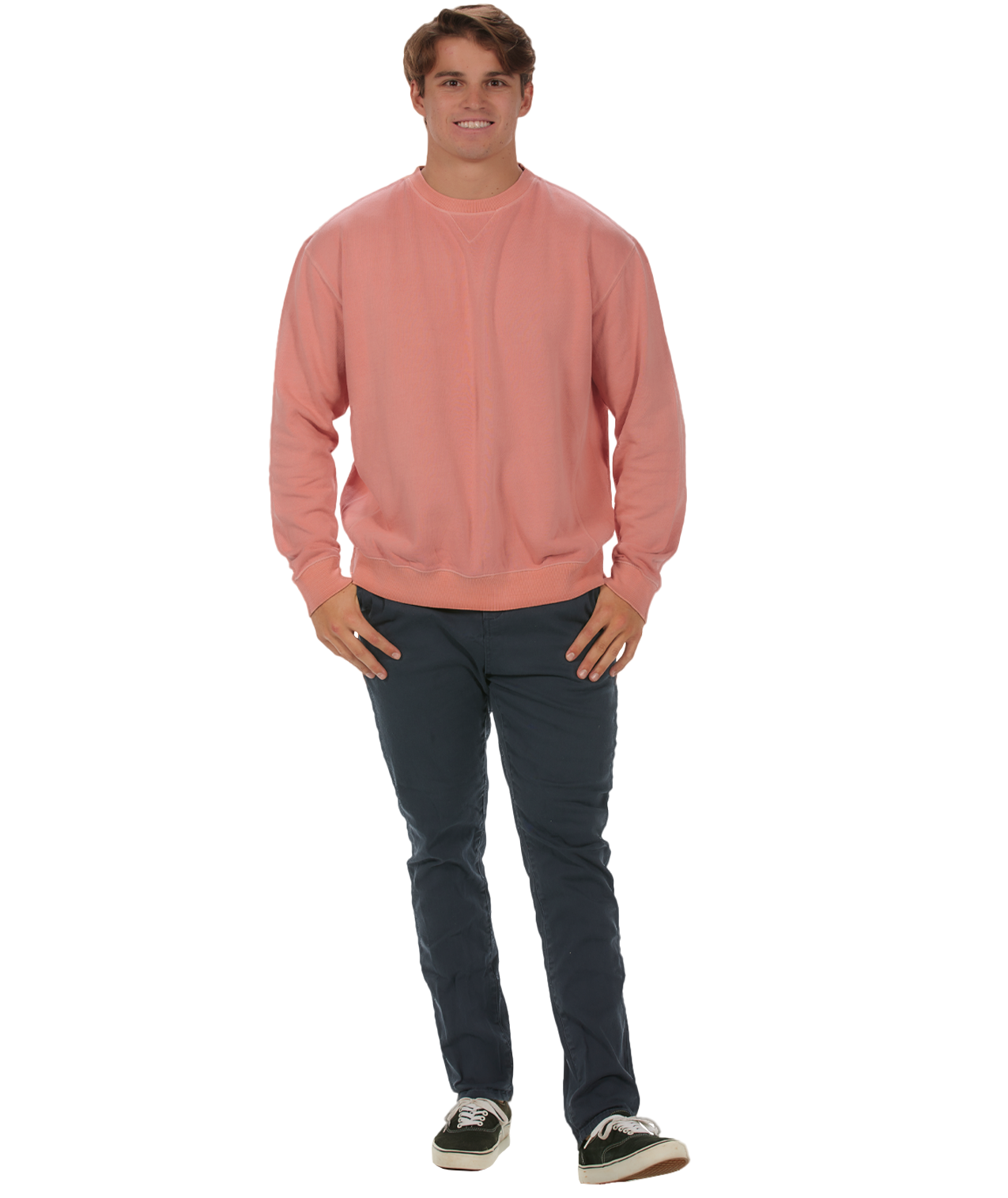 Unisex Garment Dyed Fleece Crew