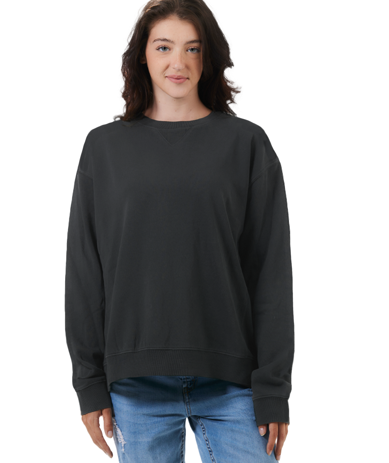 Unisex Garment Dyed Fleece Crew