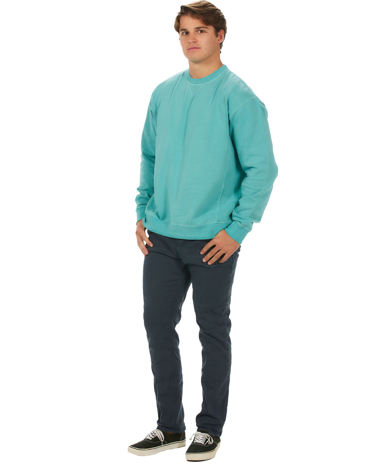 Unisex Garment Dyed Fleece Crew