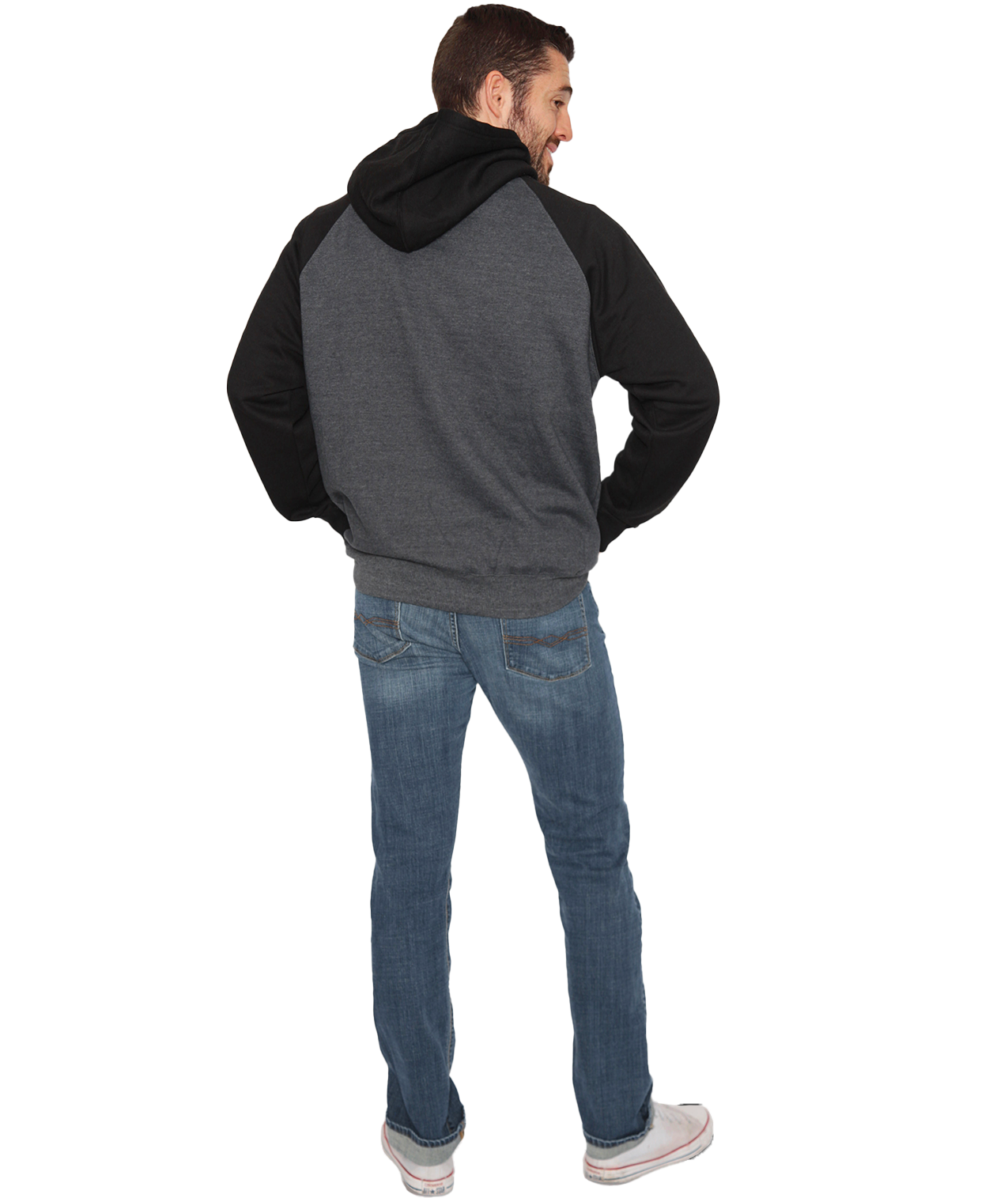 Coed Raglan Pullover Hoodie Fleece, 2-Tone